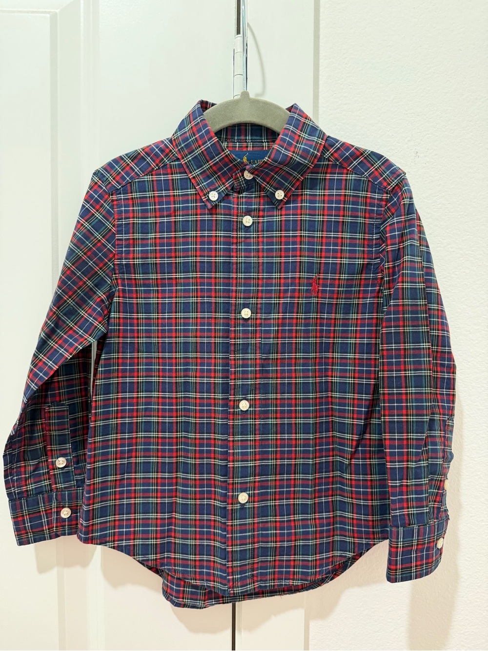 Polo Ralph Lauren Red & Navy Plaid Button-Down Shirt